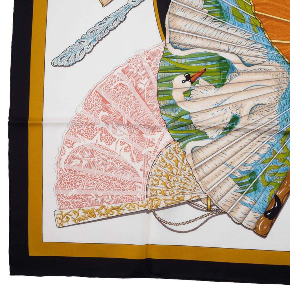HERMES Black Silk Scarf - Picture 7 of 16